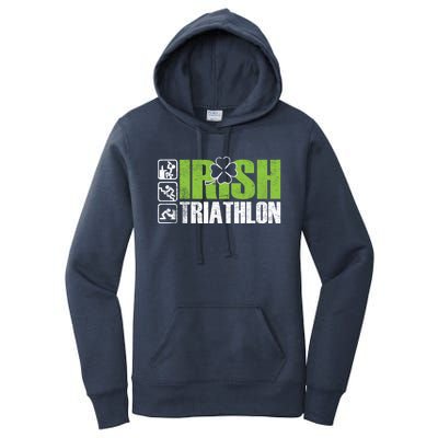 Irish Triathlon Sport Ing Happy St Patrick's Day Funny Gift Women's Pullover Hoodie