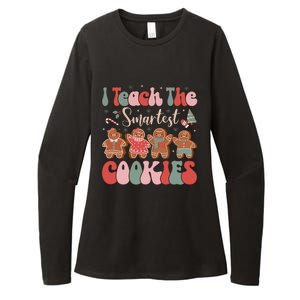 I Teach Smartest Cookies Teacher Christmas  Womens CVC Long Sleeve Shirt