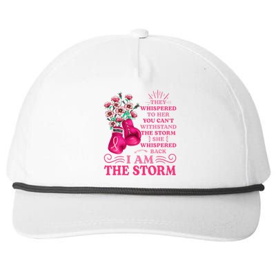 I'm The Storm Boxing Warrior Pink Ribbon  Breast Cancer Snapback Five-Panel Rope Hat