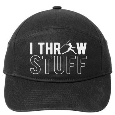 I Throw Stuff Javelin Throw Javelin Thrower 7-Panel Snapback Hat