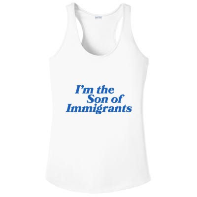 IM The Son Of Immigrants Proud Heritage Immigrant Pride Ladies PosiCharge Competitor Racerback Tank
