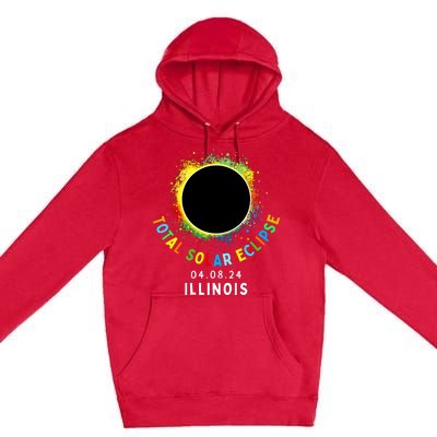 Illinois Total Solar Eclipse Totality April 8 2024 Tie Dye Premium Pullover Hoodie