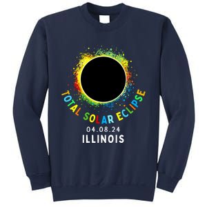 Illinois Total Solar Eclipse Totality April 8 2024 Tie Dye Sweatshirt