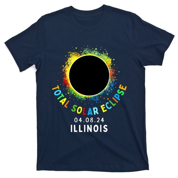 Illinois Total Solar Eclipse Totality April 8 2024 Tie Dye T-Shirt