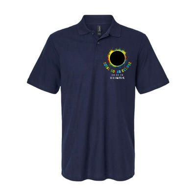 Illinois Total Solar Eclipse Totality April 8 2024 Tie Dye Softstyle Adult Sport Polo