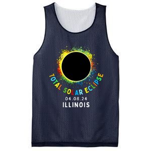 Illinois Total Solar Eclipse Totality April 8 2024 Tie Dye Mesh Reversible Basketball Jersey Tank