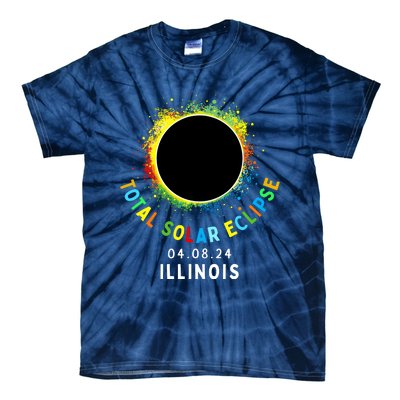 Illinois Total Solar Eclipse Totality April 8 2024 Tie Dye Tie-Dye T-Shirt