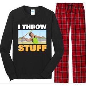 I Throw Stuff For A Shot Put Player Or Shot Putter Long Sleeve Pajama Set