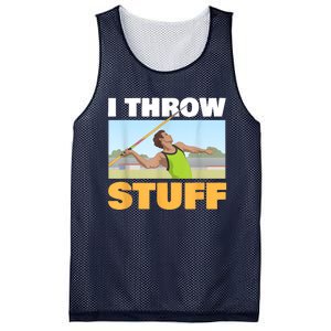 I Throw Stuff For A Shot Put Player Or Shot Putter Mesh Reversible Basketball Jersey Tank