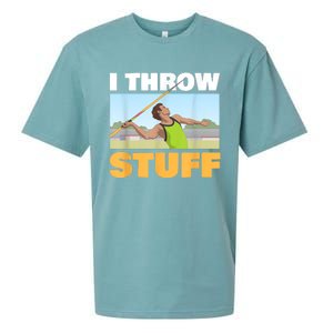 I Throw Stuff For A Shot Put Player Or Shot Putter Sueded Cloud Jersey T-Shirt