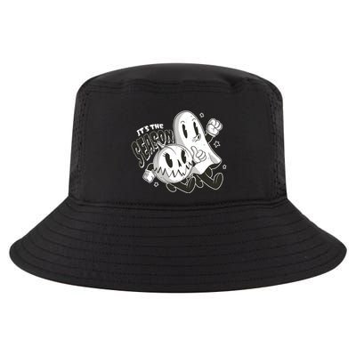 It's The Season Halloween Ghost And Pumpkin Cool Comfort Performance Bucket Hat