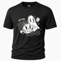 It's The Season Halloween Ghost And Pumpkin Cooling Performance Crew T-Shirt