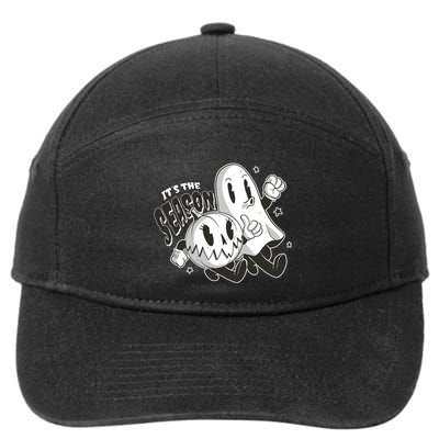 It's The Season Halloween Ghost And Pumpkin 7-Panel Snapback Hat