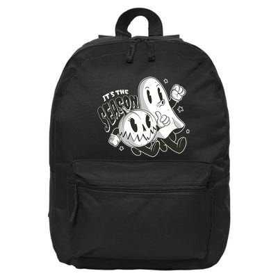 It's The Season Halloween Ghost And Pumpkin 16 in Basic Backpack