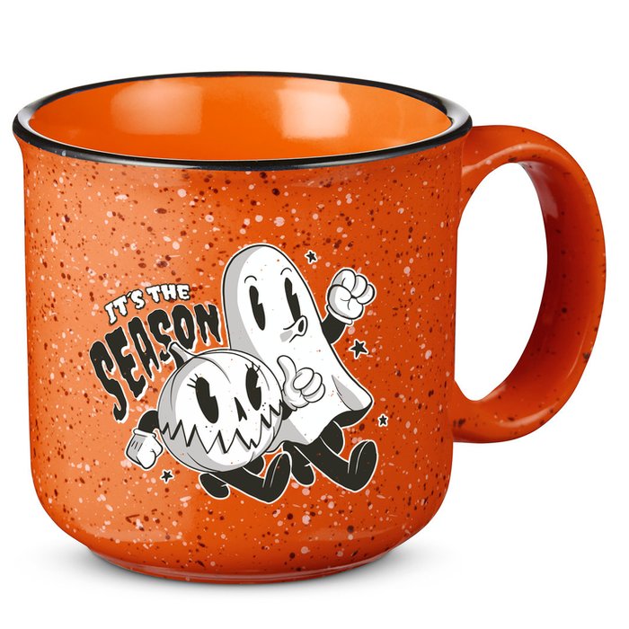 It's The Season Halloween Ghost And Pumpkin 15oz Campfire Ceramic Mug
