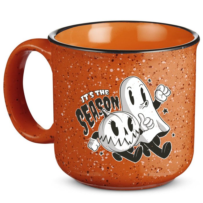 It's The Season Halloween Ghost And Pumpkin 15oz Campfire Ceramic Mug