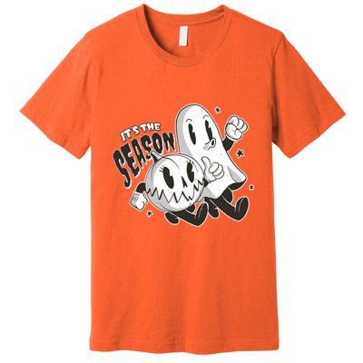 It's The Season Halloween Ghost And Pumpkin Premium T-Shirt