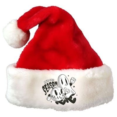 It's The Season Halloween Ghost And Pumpkin Premium Christmas Santa Hat