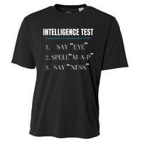 Intelligence Test Say Eye M A P Ness Funny Dad Joke Cooling Performance Crew T-Shirt