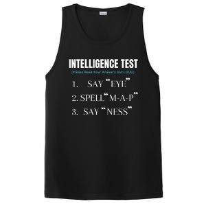 Intelligence Test Say Eye M A P Ness Funny Dad Joke PosiCharge Competitor Tank