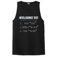 Intelligence Test Say Eye M A P Ness Funny Dad Joke PosiCharge Competitor Tank