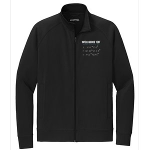 Intelligence Test Say Eye M A P Ness Funny Dad Joke Stretch Full-Zip Cadet Jacket