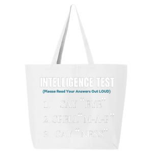 Intelligence Test Say Eye M A P Ness Funny Dad Joke 25L Jumbo Tote