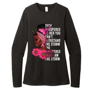 I'm The Storm Black Womens African Breast Cancer Pink Ribbon Womens CVC Long Sleeve Shirt