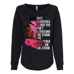 I'm The Storm Black Womens African Breast Cancer Pink Ribbon Womens California Wash Sweatshirt