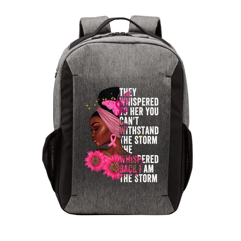 I'm The Storm Black Womens African Breast Cancer Pink Ribbon Vector Backpack