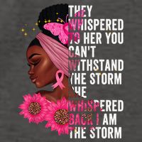 I'm The Storm Black Womens African Breast Cancer Pink Ribbon Vector Backpack