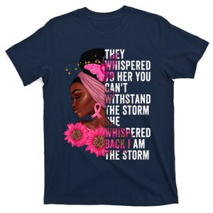 I'm The Storm Black Womens African Breast Cancer Pink Ribbon T-Shirt