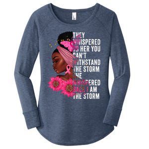 I'm The Storm Black Womens African Breast Cancer Pink Ribbon Women's Perfect Tri Tunic Long Sleeve Shirt