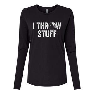 I Throw Stuff Shot Put Athlete Throwing Womens Cotton Relaxed Long Sleeve T-Shirt