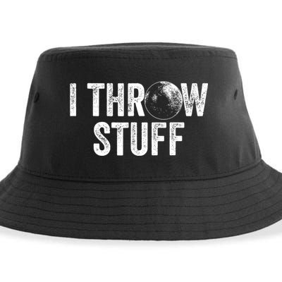 I Throw Stuff Shot Put Athlete Throwing Sustainable Bucket Hat