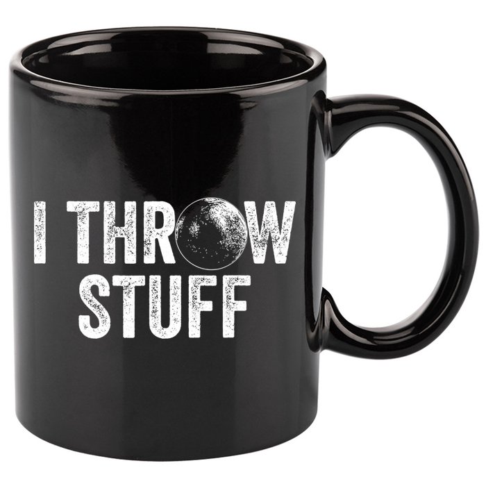 I Throw Stuff Shot Put Athlete Throwing 11oz C Handle Ceramic Mug