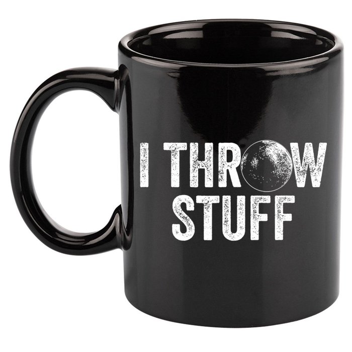 I Throw Stuff Shot Put Athlete Throwing 11oz C Handle Ceramic Mug