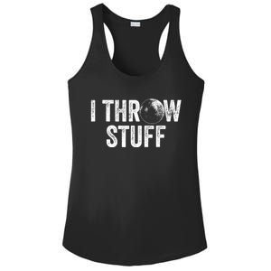 I Throw Stuff Shot Put Athlete Throwing Ladies PosiCharge Competitor Racerback Tank