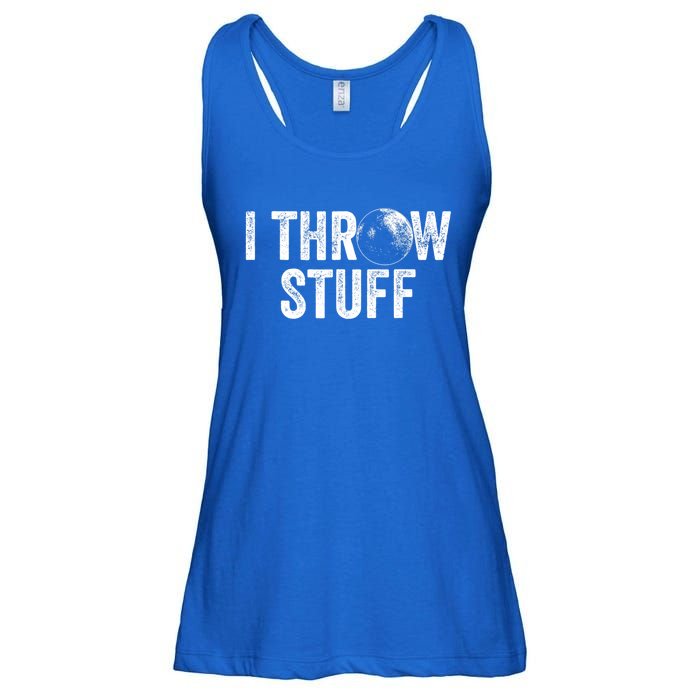 I Throw Stuff Shot Put Athlete Throwing Ladies Essential Flowy Tank