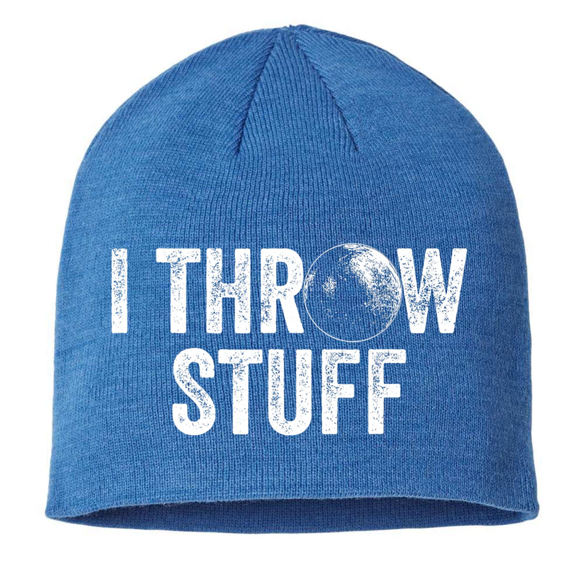 I Throw Stuff Shot Put Athlete Throwing Sustainable Beanie