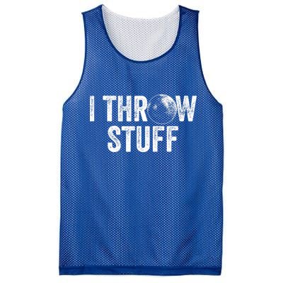I Throw Stuff Shot Put Athlete Throwing Mesh Reversible Basketball Jersey Tank