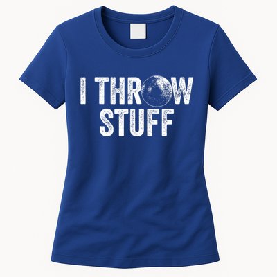 I Throw Stuff Shot Put Athlete Throwing Womens T-Shirt