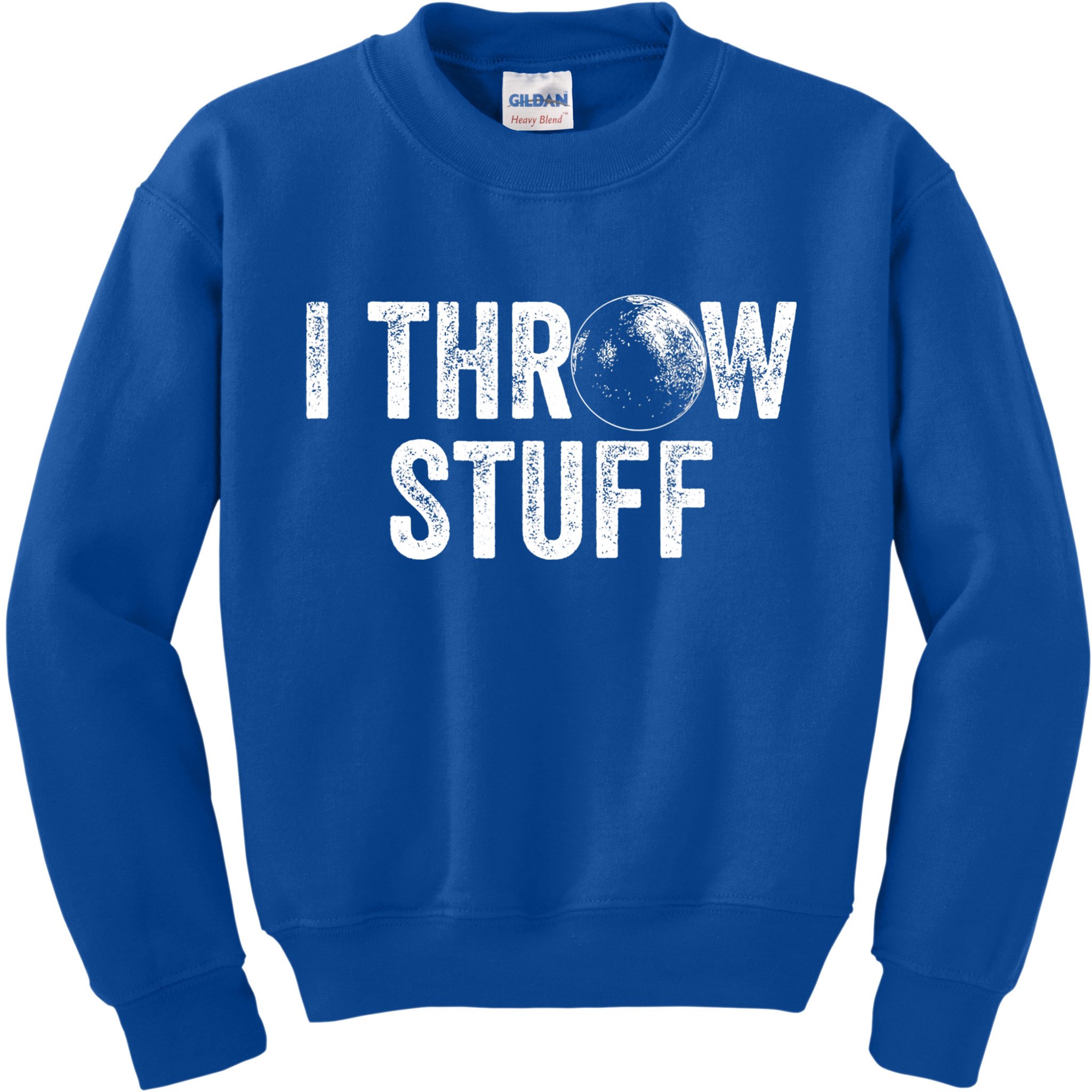 I Throw Stuff Shot Put Athlete Throwing Kids Sweatshirt