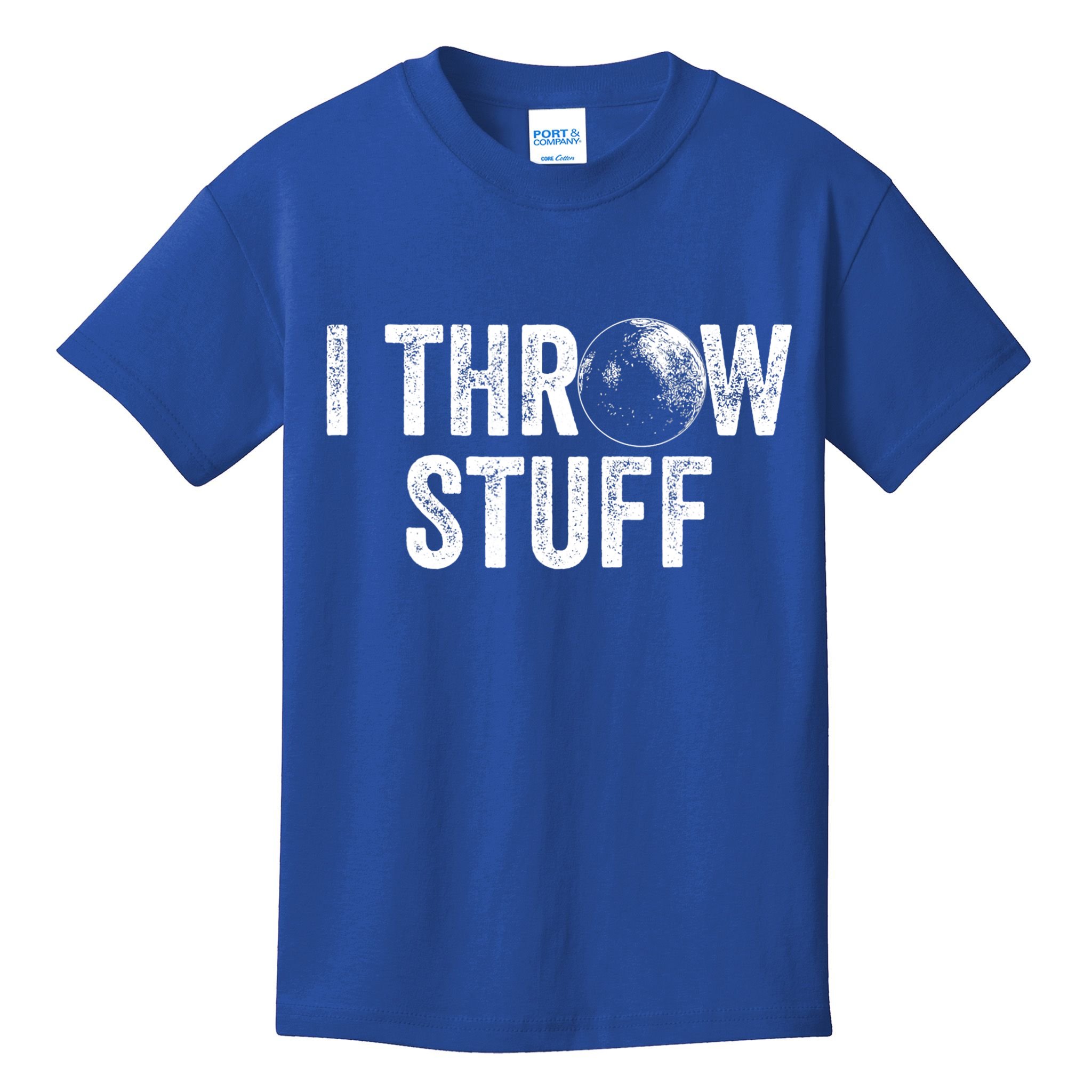 I Throw Stuff Shot Put Athlete Throwing Kids T-Shirt