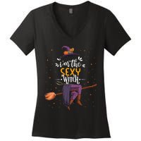 Im The Sexy Witch Halloween Matching Group Costume Women's V-Neck T-Shirt