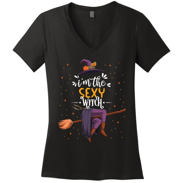 Im The Sexy Witch Halloween Matching Group Costume Women's V-Neck T-Shirt