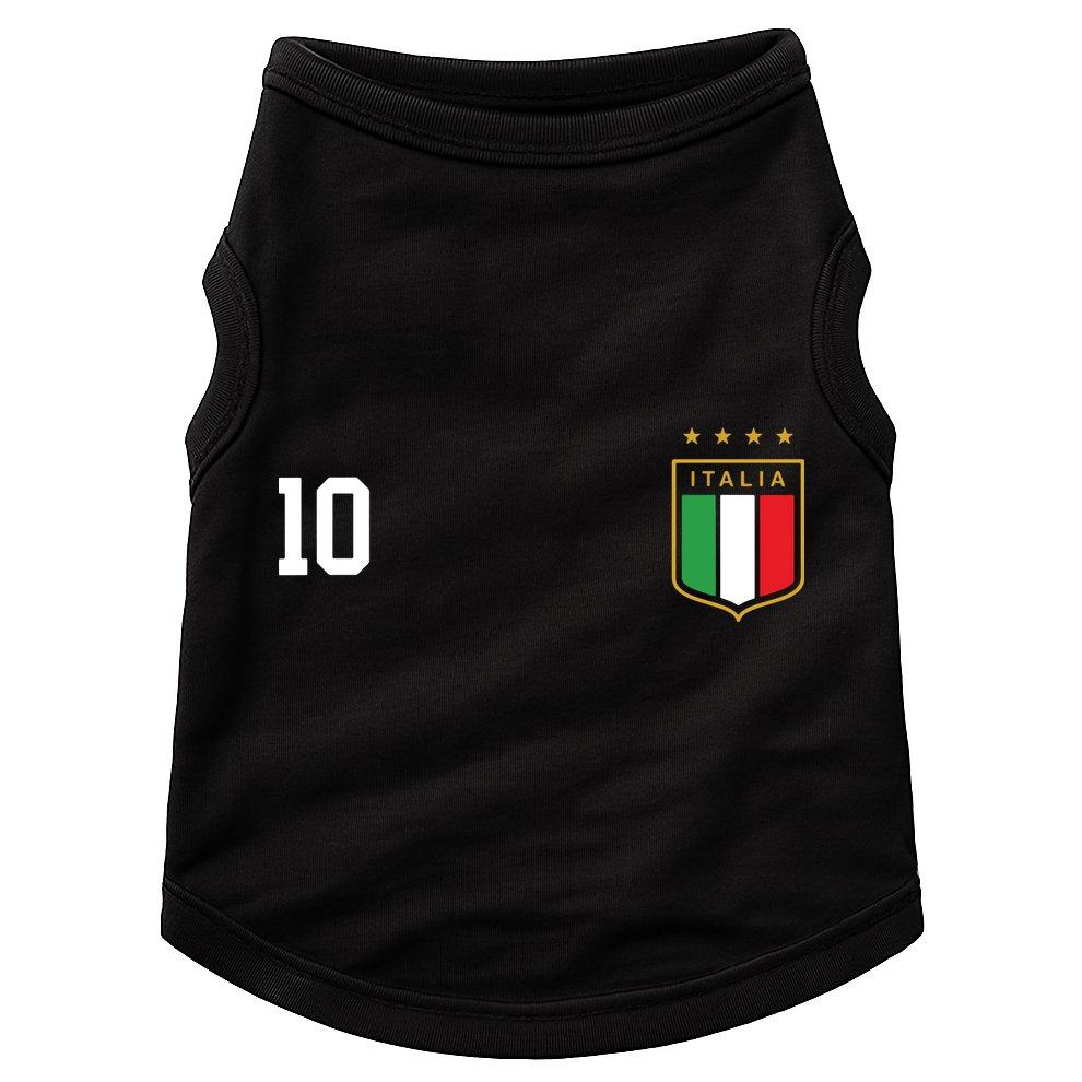 Italia Team Sports Number 10 Italy Soccer Italian Flag Doggie Tank