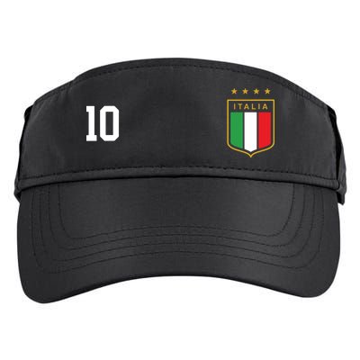 Italia Team Sports Number 10 Italy Soccer Italian Flag Adult Drive Performance Visor