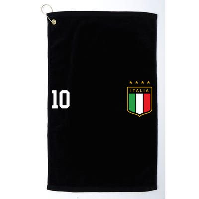Italia Team Sports Number 10 Italy Soccer Italian Flag Golf Towel