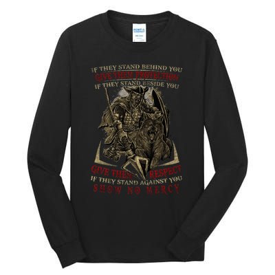 If They Stand Behind You Give Them Protection Viking Tall Long Sleeve T-Shirt